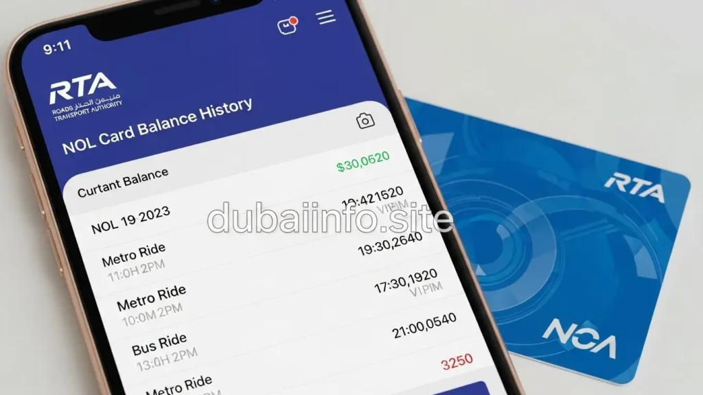 NOL Card Balance History via the RTA App