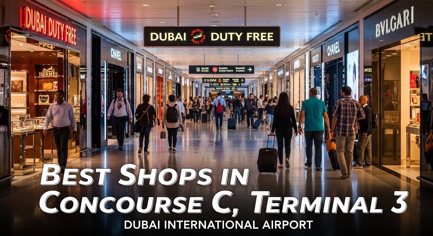 Best Shops in Concourse C, Terminal 3 at Dubai International Airport