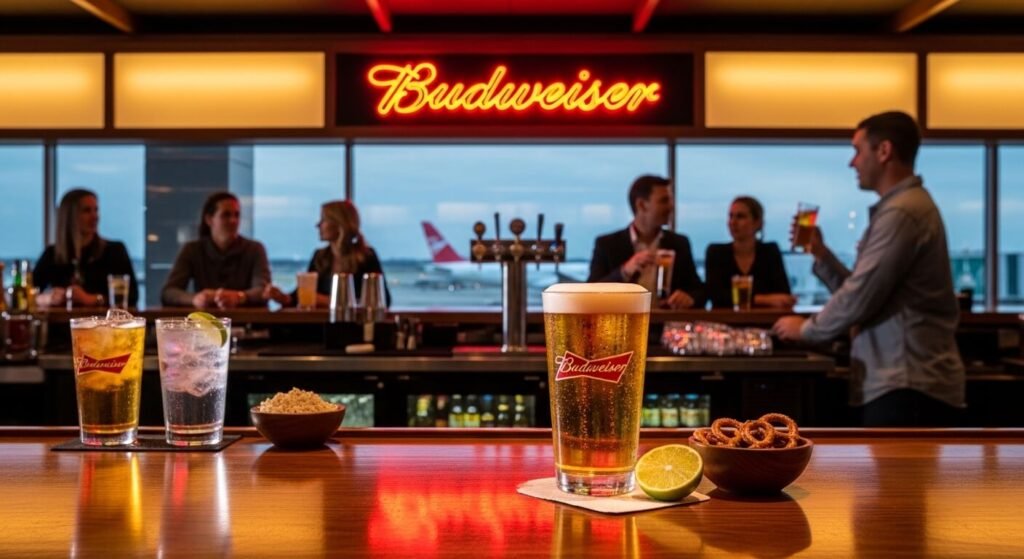Enjoy a Pre-Flight Drink at Budweiser Bar