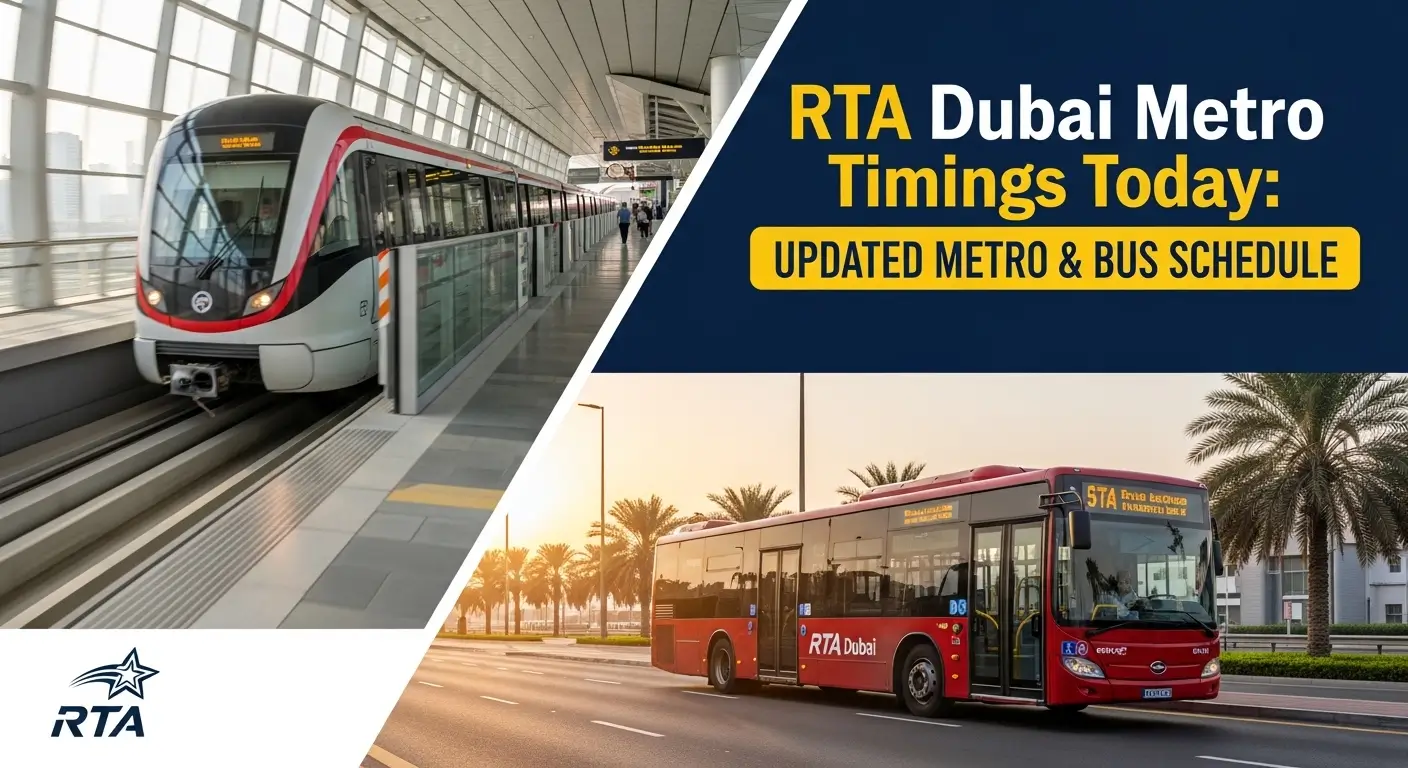 RTA Dubai Metro Timings Today: Updated Metro & Bus Schedule