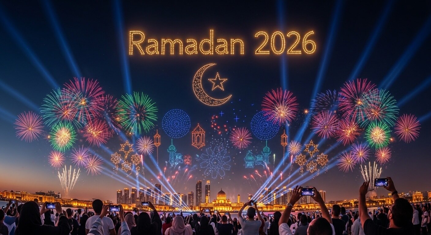 Ramadan Fireworks, Drone Shows & Light Spectacles Around the City