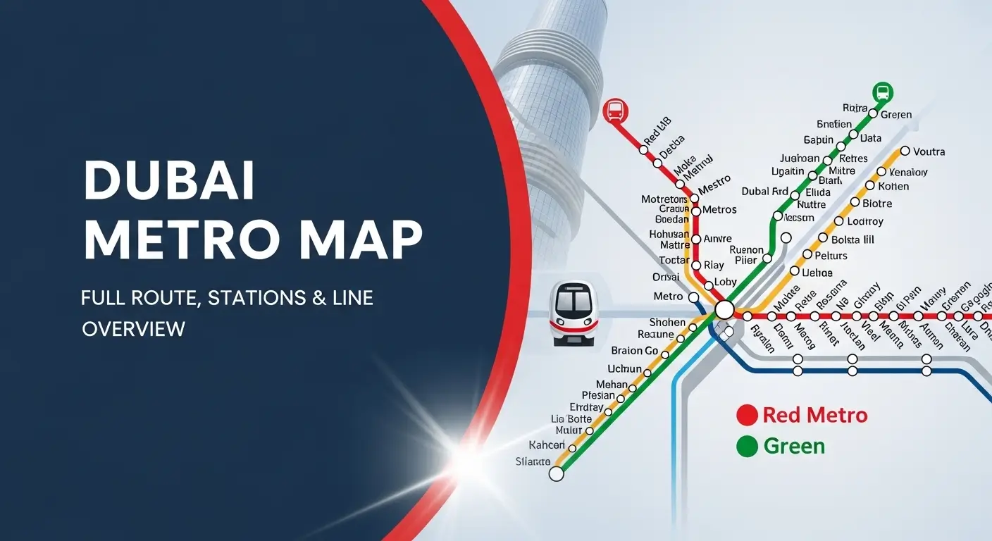 Dubai Metro Map : Full Route, Stations & Line Overview