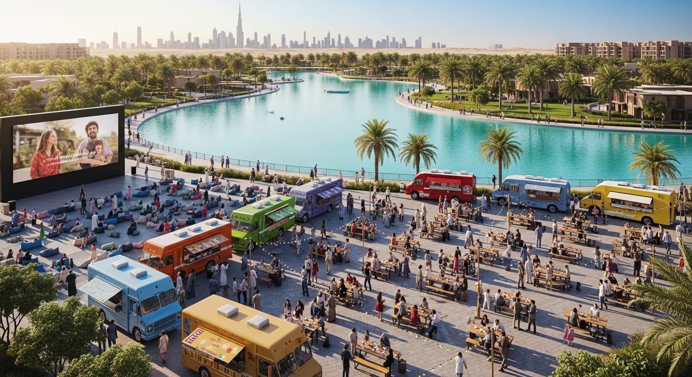Dubai Announces Massive New Oasis Featuring Outdoor Cinema, Food Truck Plaza & Man-Made Lake