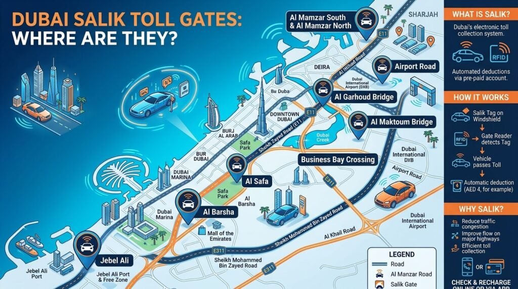 Where Are Dubai's Salik Toll Gates?