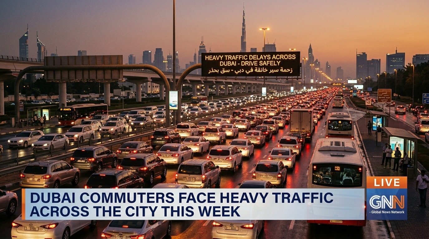 Dubai Commuters Face Heavy Traffic Across the City This Week