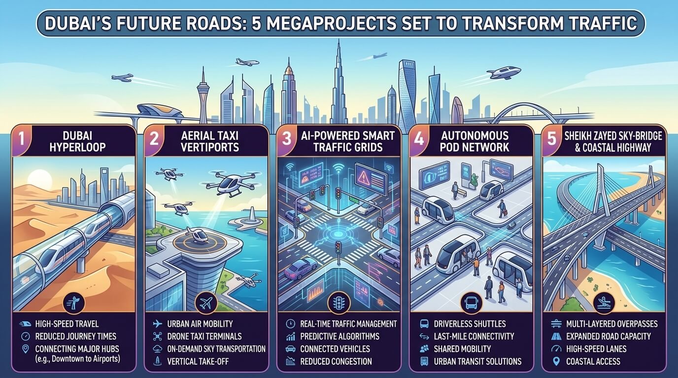 Dubai’s Future Roads: 5 Megaprojects Set to Transform Traffic