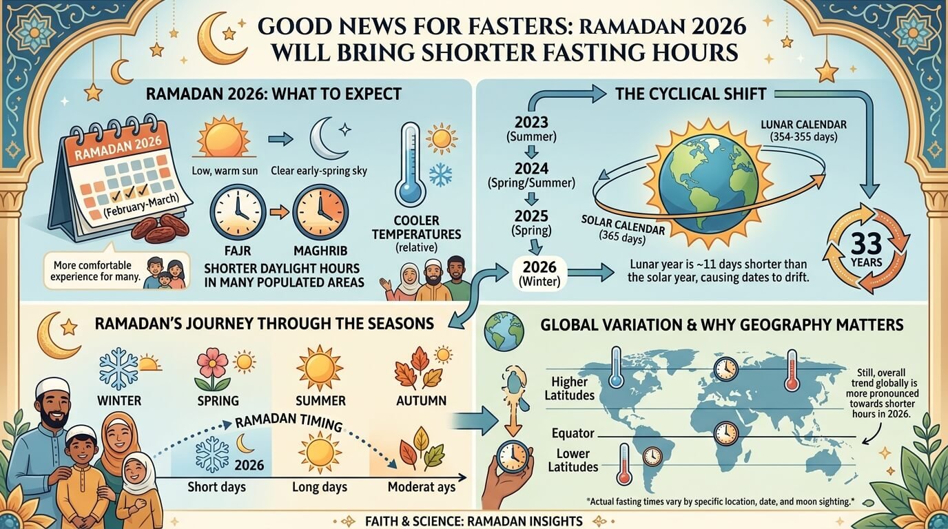 Good News for Fasters: Ramadan Will Bring Shorter Fasting Hours