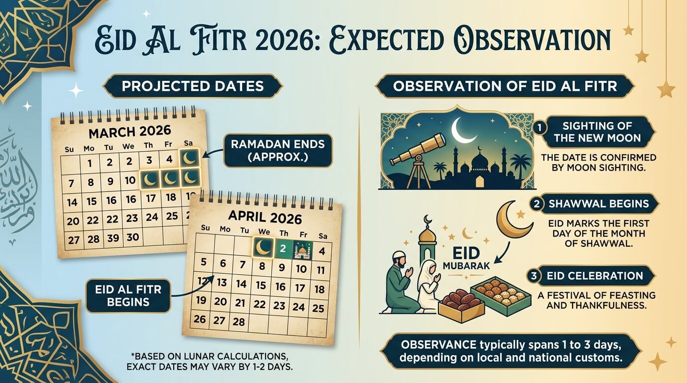Eid Al Fitr 2026: Expected dates and when it may be observed