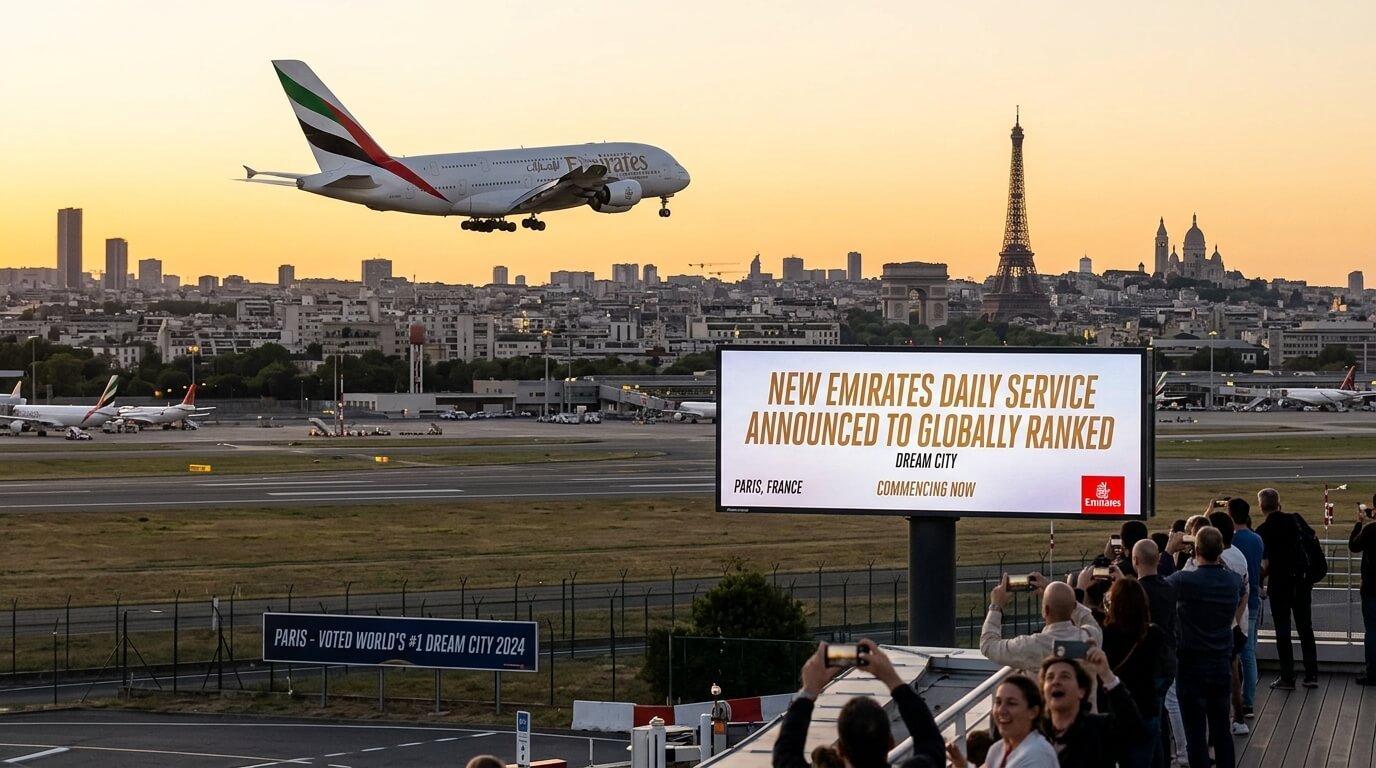 New Emirates Daily Service Announced to Globally Ranked Dream City