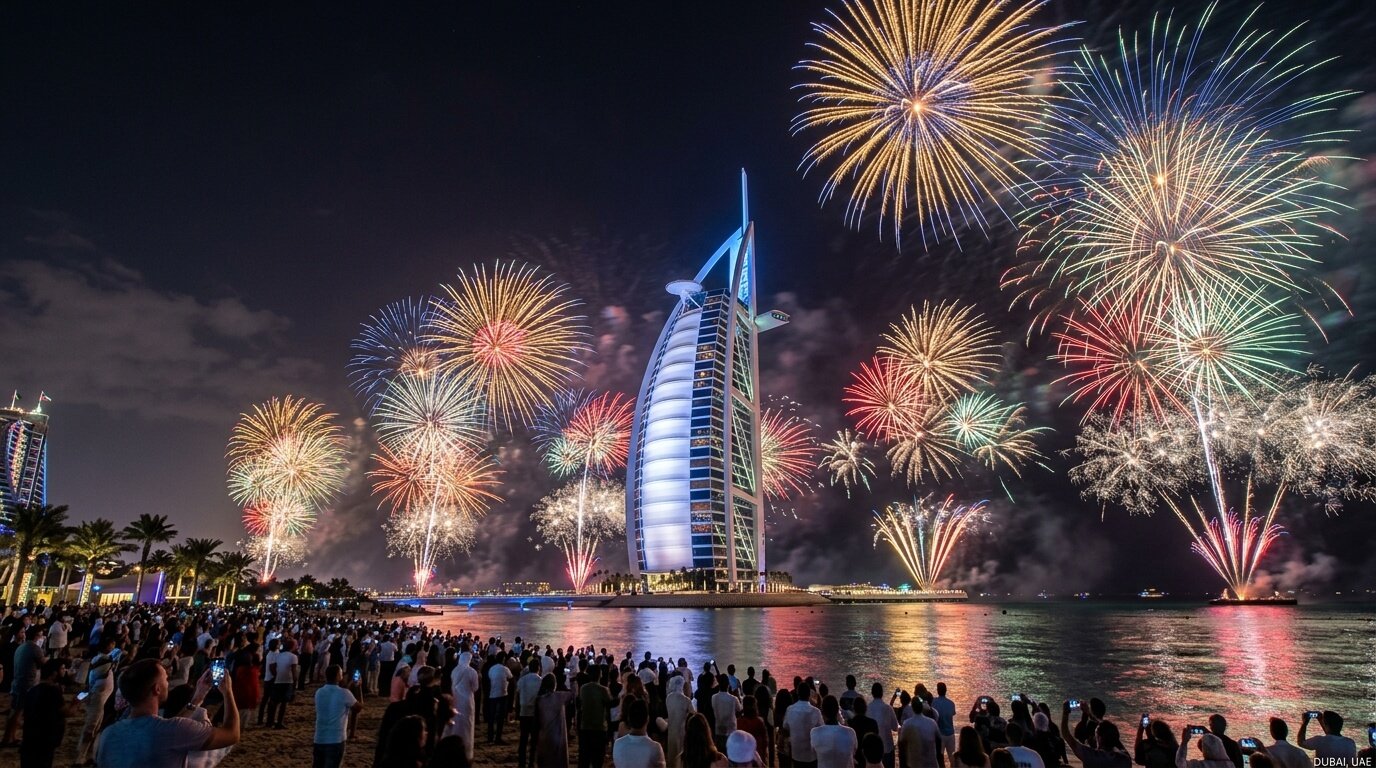 A Massive Free Fireworks Show at Burj Al Arab Is Happening Tonight