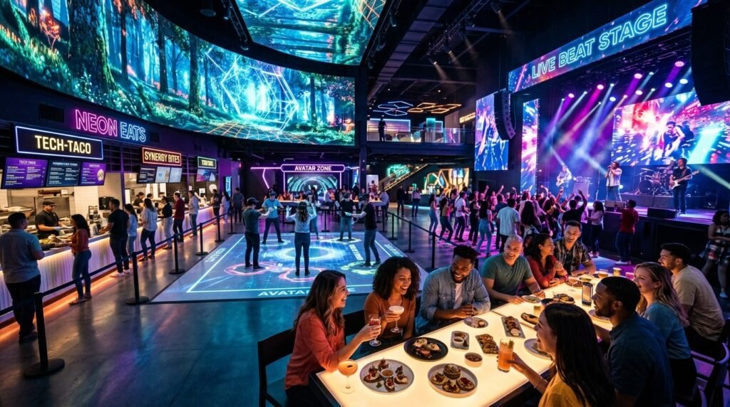 Food, entertainment, and immersive experiences