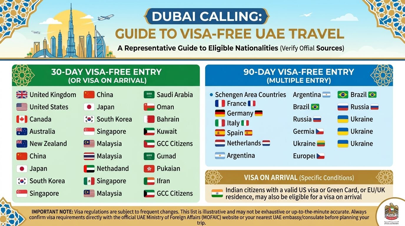 Dubai Calling: Full List of Nationalities Eligible for Visa-Free UAE Travel
