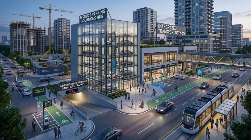 Parking solutions for a growing district
