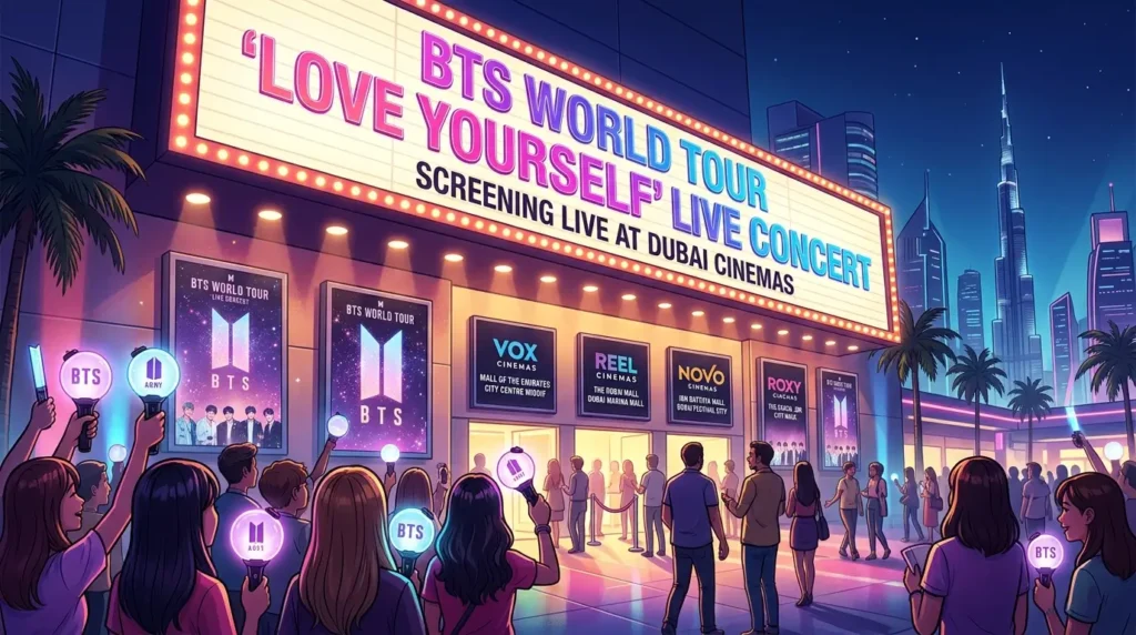 Dubai Cinema Locations Screening the BTS World Tour Concert Live