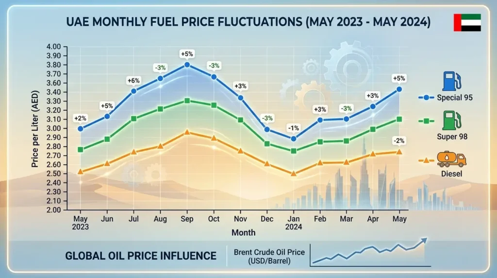 How Have UAE Fuel Prices Changed Over the Past Year?
