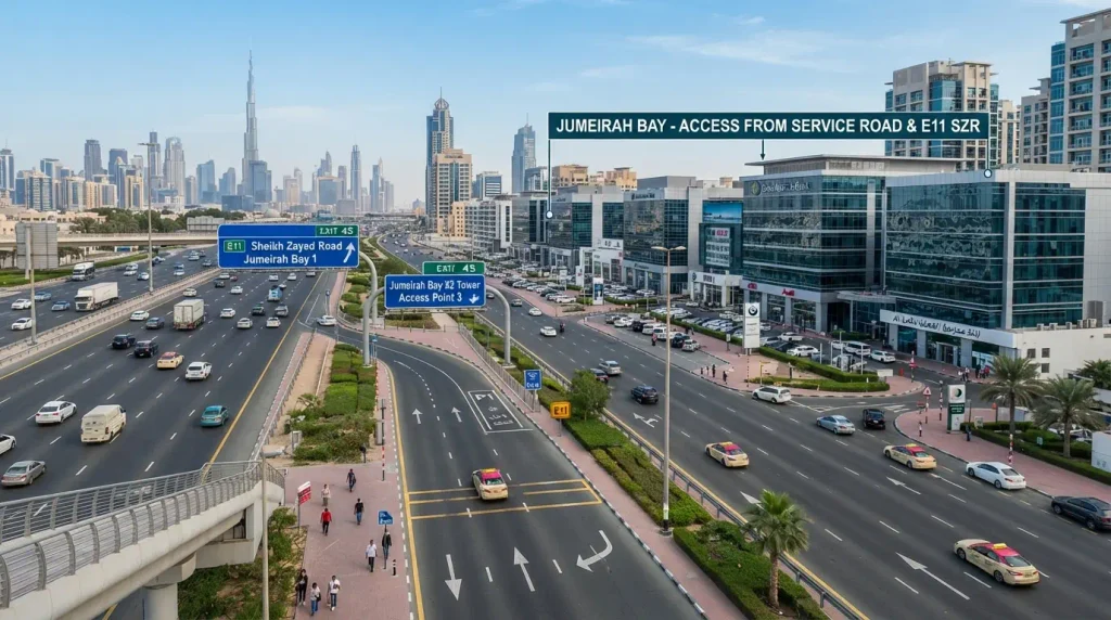 Access From Both Sides of Sheikh Zayed Road