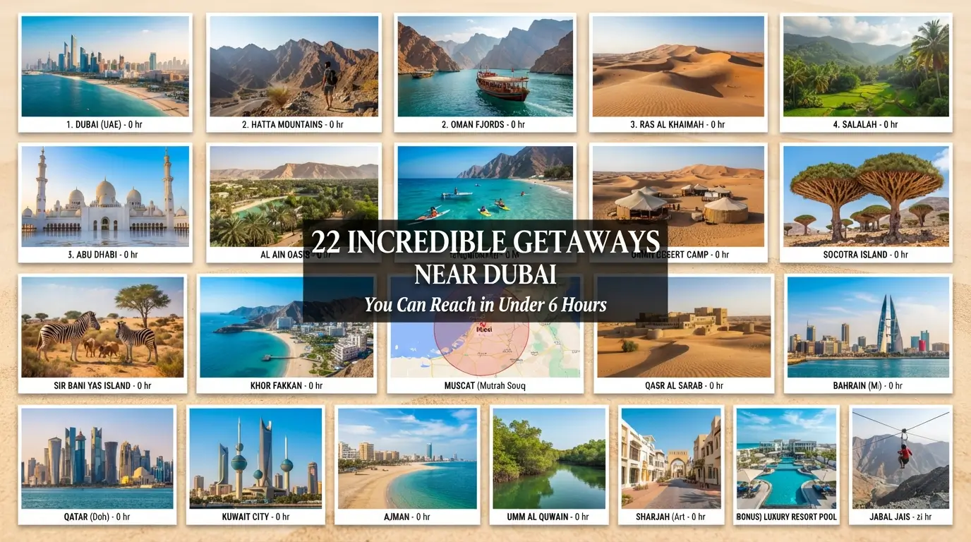 22 Incredible Getaways Near Dubai You Can Reach in Under 6 Hours