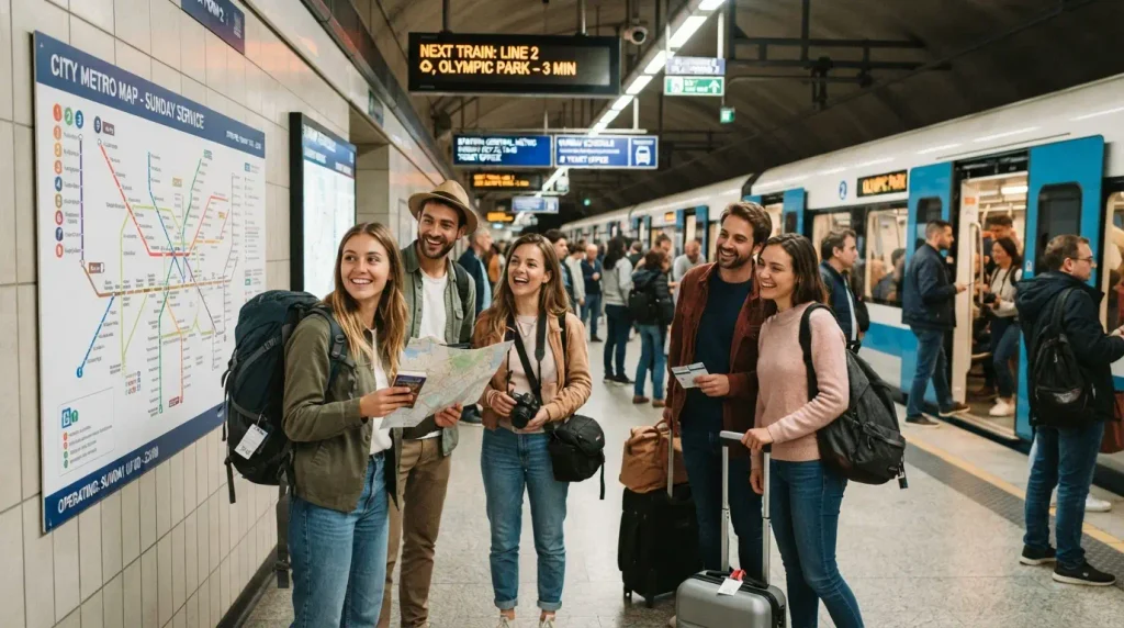 Metro Travel for Tourists on Sunday