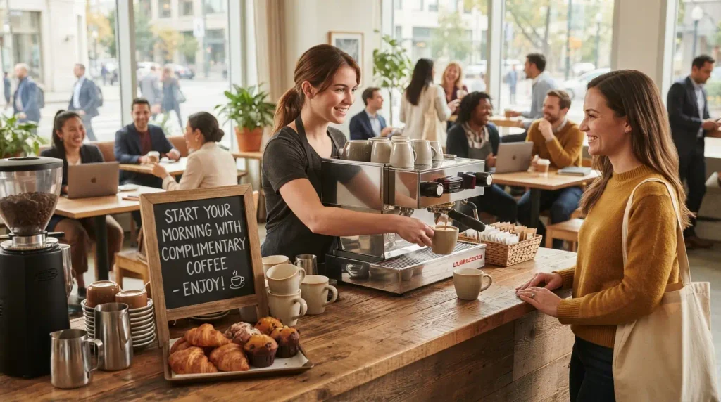 Start Your Morning With Complimentary Coffee