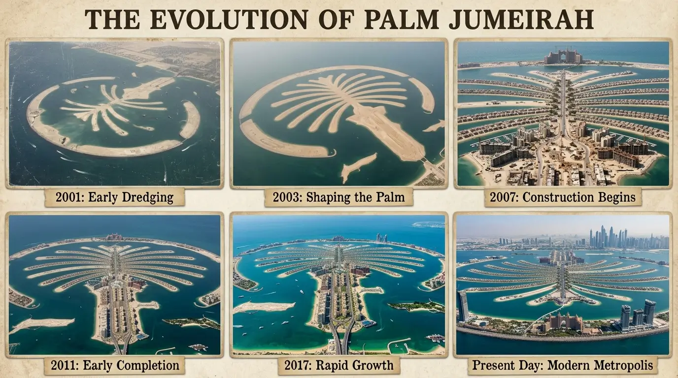 6 Historic Photos Revealing How Palm Jumeirah Has Changed Over the Years