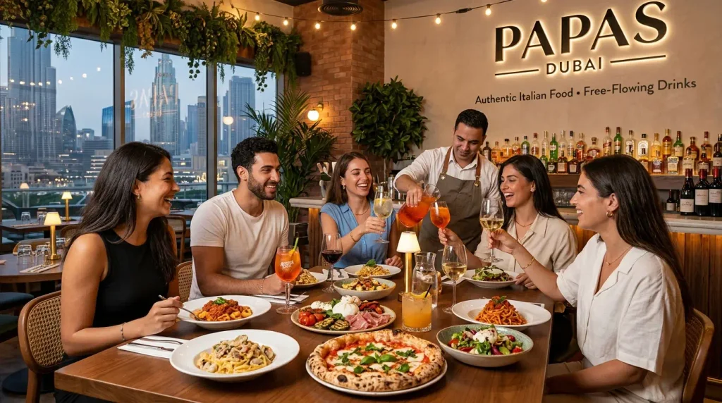 Papas Dubai – Italian Food With Free-Flowing Drinks