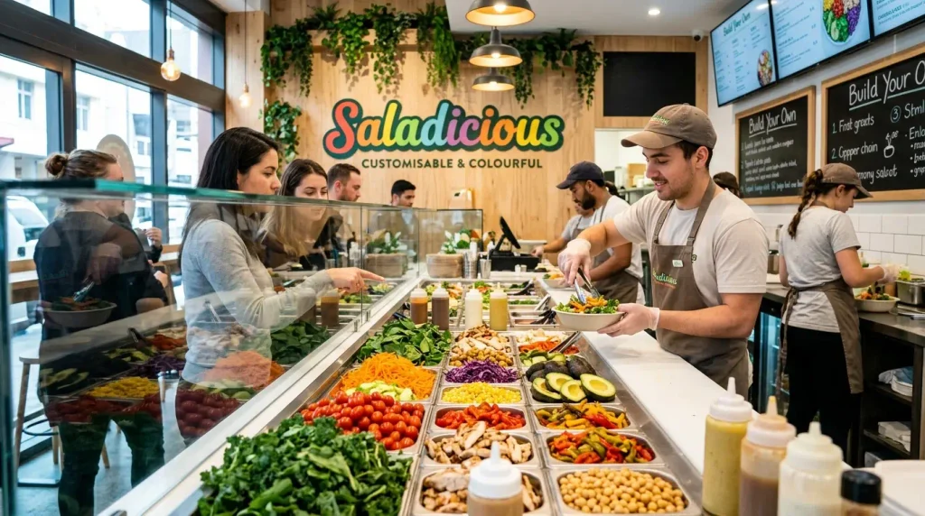 2. Saladicious: Customisable and Colourful