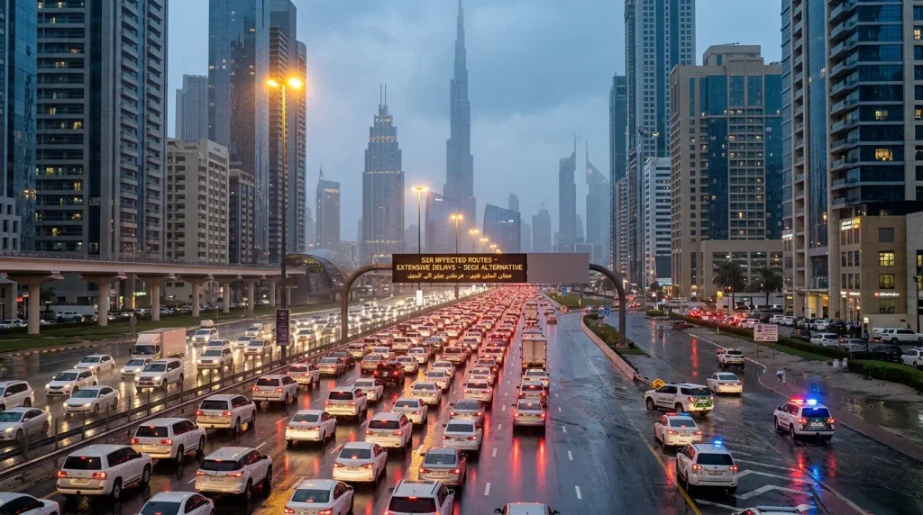 Sheikh Zayed Road Among the Affected Routes